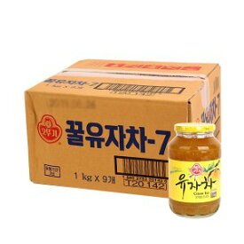 三和　はちみつ柚子茶　1kgx9本 1BOX　ゆず茶　/ 15個が荷物1個になります。2ケースは送料が加算されます。