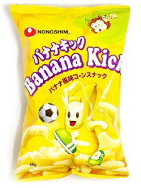 農心　バナナキック 45g　/バナナ味のスナック (日本語)