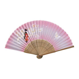 和柄扇子　舞妓（ピンク）（10本単位）※取寄商品（納期要確認）