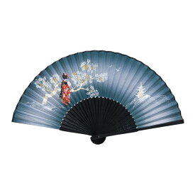 和柄扇子　舞妓（紺）（10本単位）※取寄商品（納期要確認）