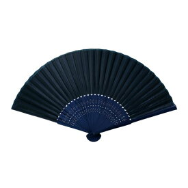 涼風布貼扇子　紺（10本単位）※取寄商品（納期要確認）