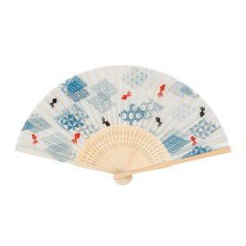 涼風布貼扇子　金魚　（10本単位）※取寄商品（納期要確認）
