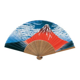 和柄扇子　北斎 赤富士（10本単位）※取寄商品（納期要確認）
