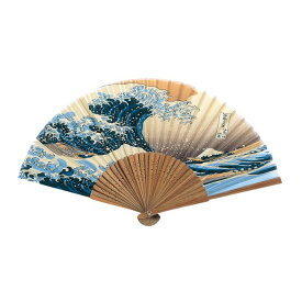 和柄扇子　北斎 浪裏（10本単位）※取寄商品（納期要確認）