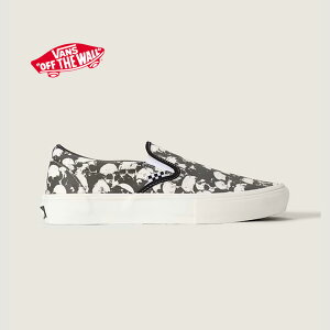 @Y XP[g Xb| XJ VANS SKATE SLIP-ON Skull pile black/whiteyI[z