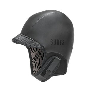 SURF8 サーフエイト 防寒対策 グラフェンブラック起毛 キャップ フード●3mm ラバーキャップ アジャスタブル 83F3G4