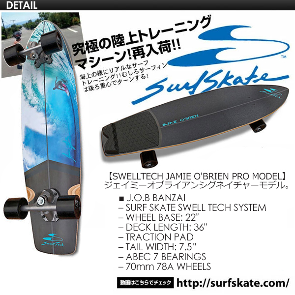 季節のおすすめ商品 エーダブルストアサーフスケート Surf Skate JAMIE