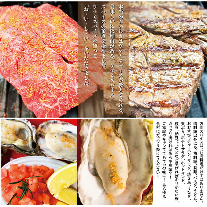 楽天市場 あす楽 アウトドア キャンプ 料理 調味料 q まとめ買い The Ultra Umami Spice 旨味を極めた万能スパイス 100g 3本セット Surfer 楽天市場店