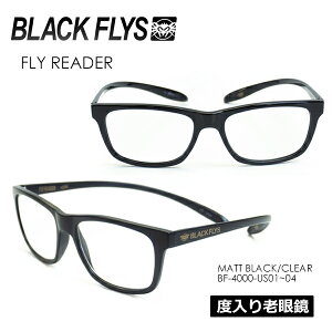 BLACKFLYS �u���b�N�t���C�Y �T���O���X �x���� �V�ዾ��FLY READER MATT BLACK/CLEAR BF-4000-US01-04