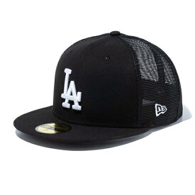 あす楽 送料無料 NEW ERA ニューエラ CAP 帽子 ロサンゼルス・ドジャース メッシュキャップ●59FIFTY TRUCKER LA Dodgers BLK/WHT 14201291