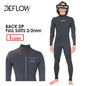 DEFLOW SURF ftET[t T[tB EGbgX[c  {BACK ZIP FULL SUITS 3/2mm LOGO2 DDJ1010 obNZIP W[W tX[c