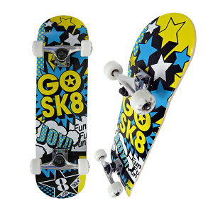 送料無料高品質ゴースケートスケートボードコンプリート子供用キッズ●GOsk828インチ
