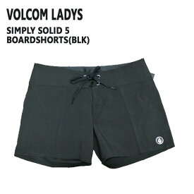 VOLCOM/ボルコム新作レディースサーフパンツSIMPLYSOLID5BLKボードショーツ/サーフトランクス水着サーフィン用WOMENS女性用811700