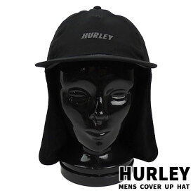 HURLEY/ハーレー PHANTOM COVE COVER UP HAT 010 BLACK ネックフラップ付き CAP/入荷キャップ HAT/ハット サーフHAT 帽子 日よけ HIHM0229[返品、交換及びキャンセル不可]