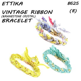 Ettika/エティカ【VintageRibbon&RhinstoneCrystalBracelet】【b】B625ヴィンテージリボンブレスレット