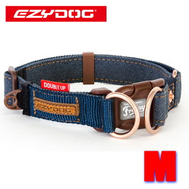 EZYDOG/イージードッグ　デニムコレクション ダブルロックカラー/DENIM DOUBLE UP COLLAR 犬用首輪　Mサイズ　中型犬用 [返品、交換及びキャンセル不可]