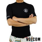 VOLCOM/ボルコム ヴォルコム メンズ半袖ラッシュガード LIDO SOLID S/S BLACK UPF 男性用水着 UVカット RASHGUARD A9112302[返品、交換及びキャンセル不可]クリックポスト対応