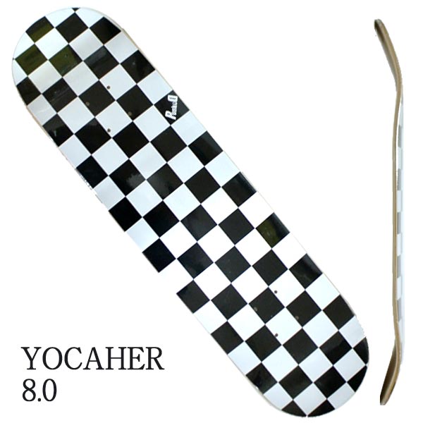 YOCAHER BLANK DECK CHECKER WHITE 8.0 入荷 SK8 ヨカエル 最大92％オフ 返品 スケボーデッキ スケートボード チェッカー 正規取扱店 ヨカハー 交換及びキャンセル不可