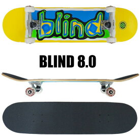 期間限定セール！BLIND/ブラインド コンプリートスケートボード/スケボー COLORED LOGO 8.0 YELLOW COMPLETE SK8 [返品、交換及びキャンセル不可]