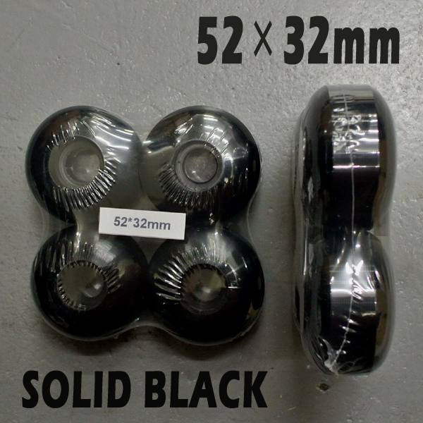 YOCAHER BLANC WHEEL 52×32mm SOLID お買い得 BLACK SK8 スケボー ウィール入荷 ウィール スケートボード お得クーポン発行中 値下げしました