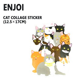 ENJOI/エンジョイ CAT COLLAGE STICKER/ステッカー シール スケボー