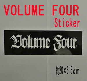 VOL4/VOLUME FOUR/ボリュームフォー LOGO STICKER/ステッカー WHITE シール スケボー