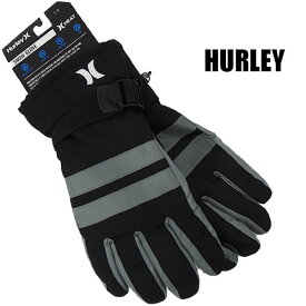 値下げしました！ハーレー 男性用 スノボー グローブ HURLEY BLOCK PARTY SNOW GLOVE BLACK/GREY MENS スノーグローブ スノーボード 22-23モデル [返品、交換及びキャンセル不可]