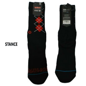 値下げしました！STANCE/スタンス DEATH WISHモデル DEATH WISH BLACK SOCK スケーターソックス 男性靴下 メンズ ソックス Lsize