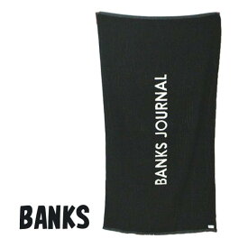 値下げしました！BANKS/バンクス LABEL TOWEL DIRTY BLACK バスタオル ビーチタオル ロゴ ax0012 [返品、交換及びキャンセル不可]