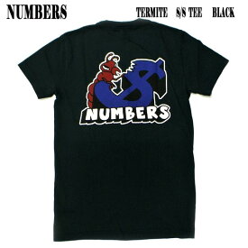 値下げしました！NUMBERS EDITION/ナンバーズエディション TERMITE S/S TEE BLACK 半袖Tシャツ 丸首 男性用 メンズ T-SHIRTS　クリックポスト対応