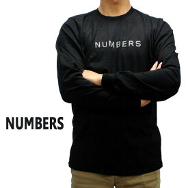 値下げしました！NUMBERS EDITION/ナンバーズエディション WORDMARK L/S TEE BLACK 長袖Tシャツ 丸首 ロンT 男性用 メンズ T-SHIRTS [返品、交換及びキャンセル不可]　クリックポスト対応