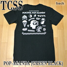 値下げしました！TCSS/The Critical Slide Society POP-AGANDA TEE GREEN BLACK ザクリティカルスライドソサイエティ 半袖Tシャツ T-shirts メンズ 男性用 TE1846