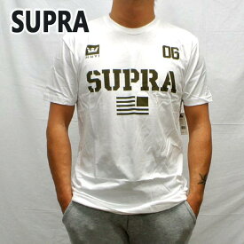 最終在庫処分セール！SUPRA/スープラ TEAM USA WHITE/DARK OLIVE S/S TEE メンズ 半袖 プリント Tシャツ [返品、交換及びキャンセル不可] 102104-111 クリックポスト対応