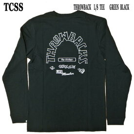 値下げしました！TCSS/The Critical Slide Society 長袖 THROWBACK L/S GREEN BLACK メンズ Tシャツ 男性用 T-shirts 丸首 MENS ザクリティカルスライドソサイエティ　クリックポスト対応