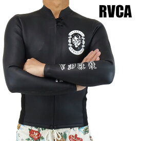 値下げしました！RVCA/ルーカ ルカ BENJI ANP FRONT ZIP JACKET 2mm L/S Jacket BLACK フロントジップ 長袖タッパ WET SUITS/ウェットスーツ タッパー 送料無料 男性用 メンズ [サイズのある場合のみ交換可能 返品キャンセル一切不可] avyw800102