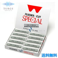フェザー カットスペシャル 10枚入り×10個 フェザーカスタムレザー専用替刃 替刃 剃刀 カミソリ シェー…