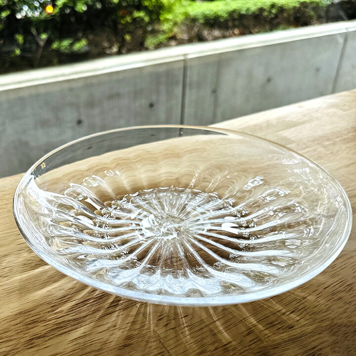 楽天市場】河上智美吹き硝子の器サマープレートクリア : surou web shop