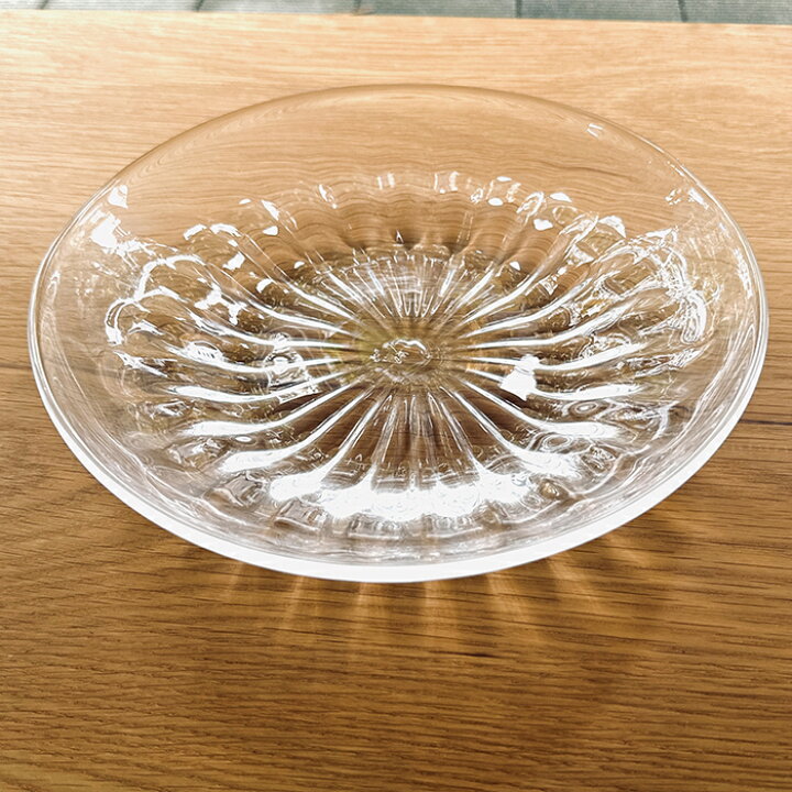 楽天市場】河上智美吹き硝子の器サマープレートクリア : surou web shop