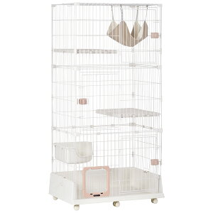 猫 ケージ キャットケージ 3段 ペットケージ キャスター付 猫ゲージ 大型 多頭飼い ネコドア キャットハウス 1段2段可能 留守番 保護 脱走防止 おしゃれ