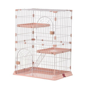 おしゃれ 猫 ケージ キャットケージ 2段 猫ゲージ おしゃれ キャットハウス ネコ ハウス 多段 留守番 保護 脱走防止 多頭飼いペットケージ【グリーン】【M】