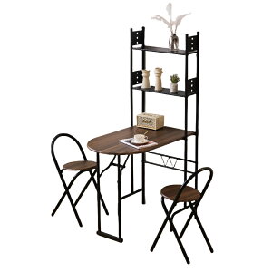 パソコンデスク study table and chair set ダイニングテーブルセット2人用 1人用 3点セット ダイニング セット スチール 食卓 チェア2脚 幅90cm コンパクトサイズ 2人掛け おしゃれ 二段収納付き
