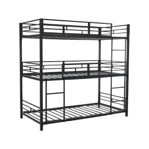 三段ベッド 子供 パイプ 三段ベッド 大人用 シングル ベッド パイプベッド 3段ベッド 分離可能 パイプベッド スチールベッド 二段ベッド 新作 コンパクト 省スペース 寮 ブラック