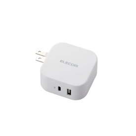 AC充電器/スマホ・タブレット用/USB Power Delivery準拠/20W+12W/USB-C1ポート/USB-A1ポート/ホワイトエレコム株式会社
