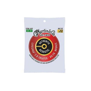 MARTIN アコースティックギター弦 AUTHENTIC ACOUSTIC Treated with Lifespan 2.0 MA170T Extra Light .010-.047