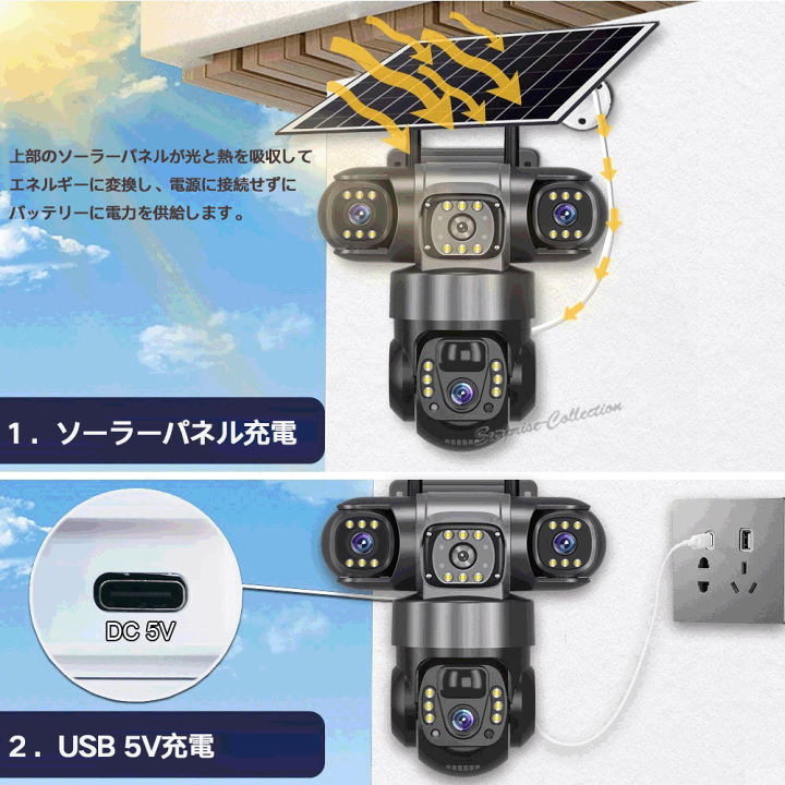 Wi-Fi バッテリーカメラ ソーラーパネル付き Q20 Amazon.co.jp: Q20 2K Security Camera, Outdoor, Solar, High