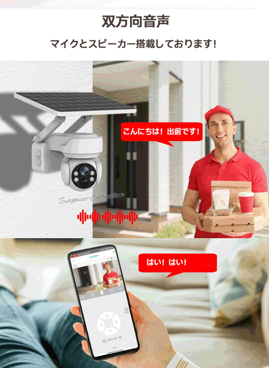 楽天市場】防犯カメラ 屋外 ソーラー WiFi ワイヤレス 400万画素