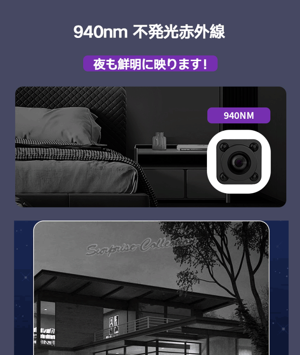 楽天市場】超小型防犯カメラ ワイヤレス 監視カメラ wifi 動体