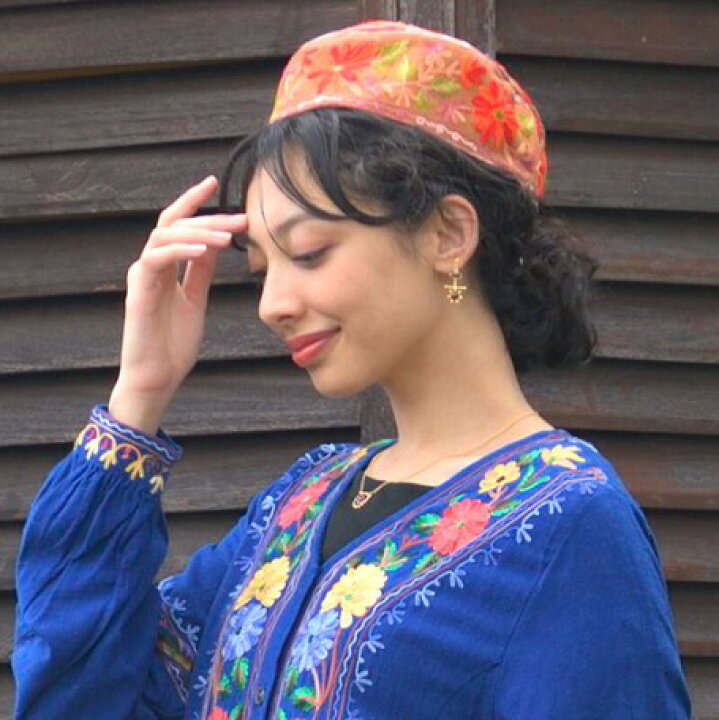【2021秋冬】 MALAIKA マライカ アリ刺繍トピ ホワイト ターバン ヘアバンド apex MALAIKA マライカ アリ刺繍トピ ブラウン ターバン ヘアバンド