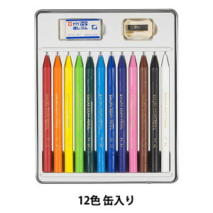 サクラクレパス 色鉛筆 クーピーペンシル12色（缶入り） FY12