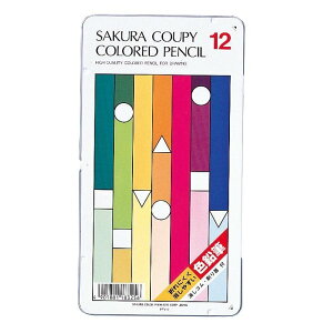 サクラクレパス 色鉛筆 クーピー色鉛筆12色(スタンダード) 12色 PFY12